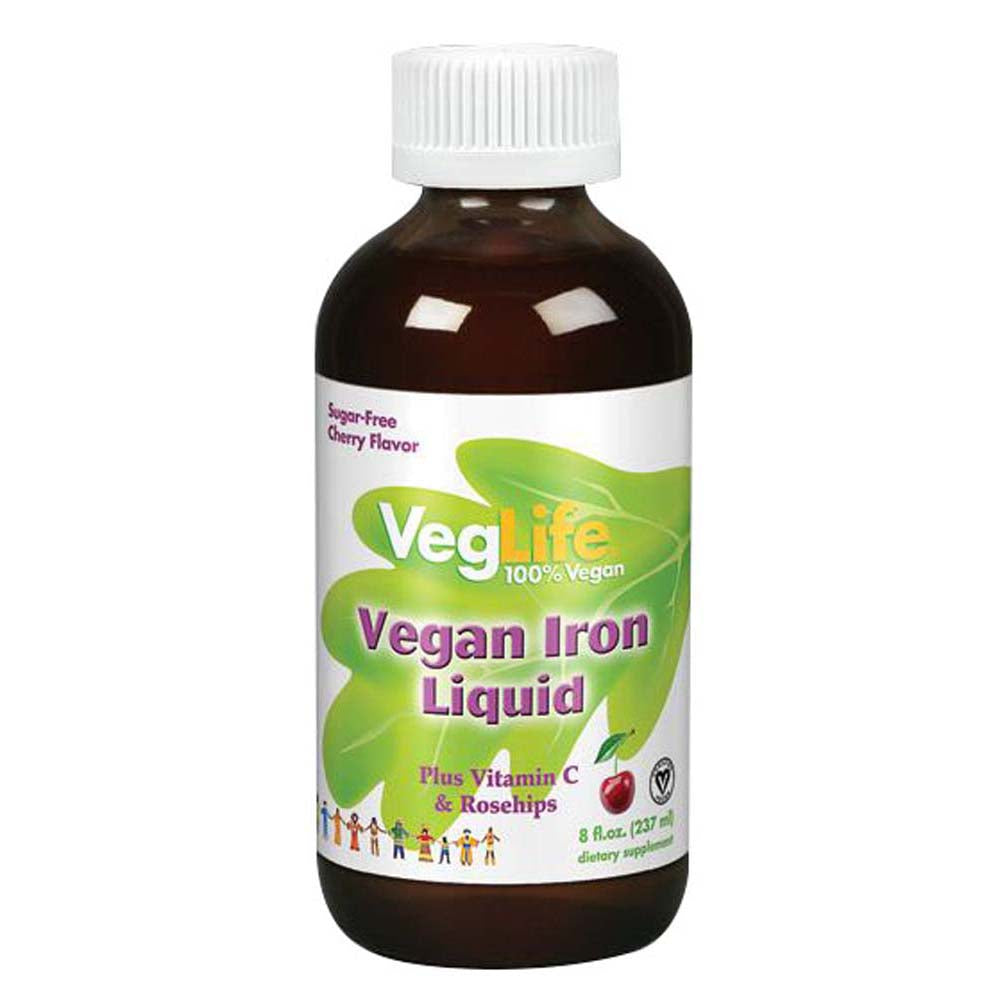 VegLife Vegan Iron Liquid 18 MG, Cherry