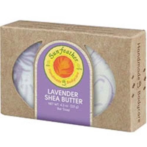 Sunfeather Lavender Shea Butter Soap 4.3 Oz