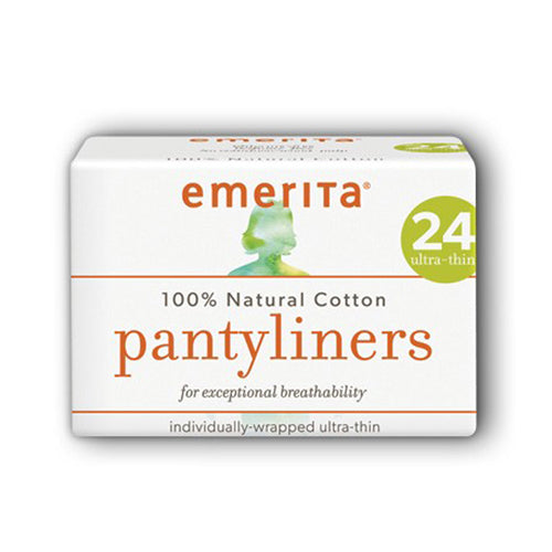 Emerita Cotton Ultra Thin Pantyliners, Individually Wrapped Fragrance Free