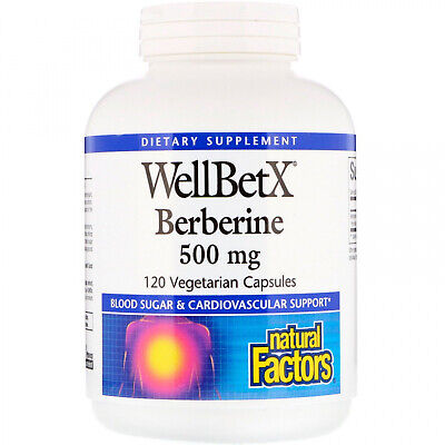 Natural Factors WellBetX, Berberine, 500 Mg, 120 Vegetarian Capsules