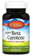 Carlson Labs Super Beta Carotene, 100 Softgels