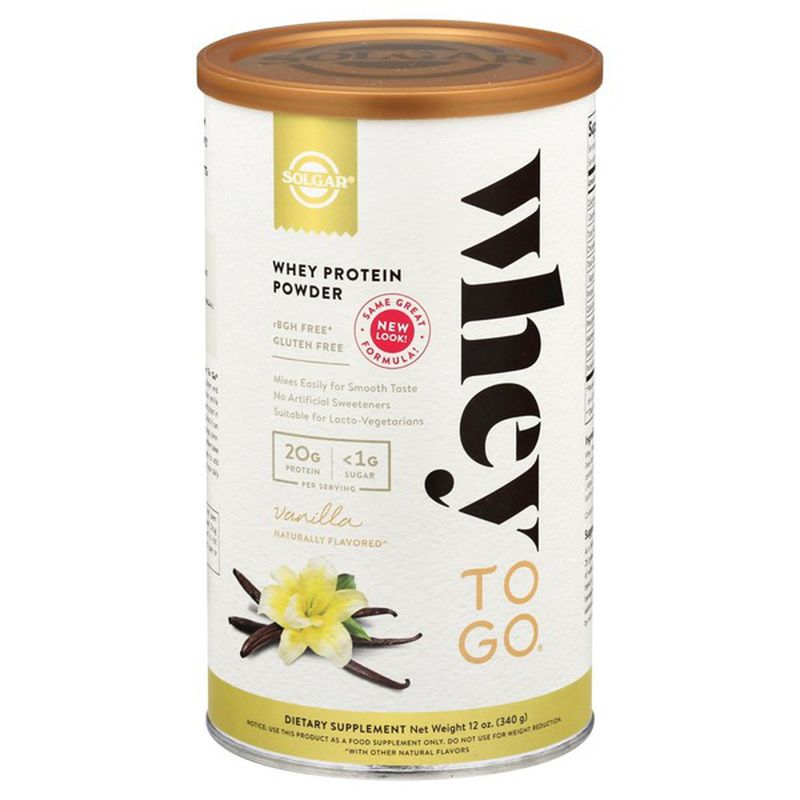 Solgar Whey To Go Protein Powder Vanilla 340g