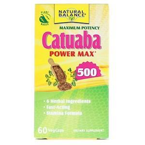 Natural Balance Catuaba Power Max 500, Maximum Potency, 60 VegCaps