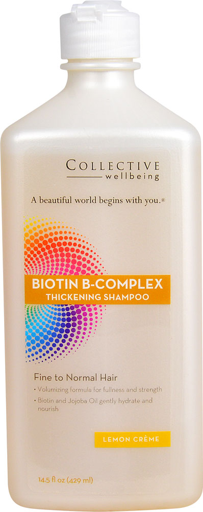 Collective Wellbeing Biotin B-Complex Thickening Shampoo, Lemon, 14.5 Fluid Ounce