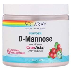 Solaray D-Mannose CranActin Lemon Berry, 8 Oz Powder