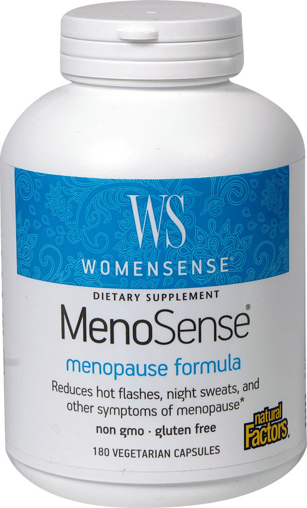 Natural Factors WomenSense, MenoSense, Menopause Formula, 180 Vegetarian Capsules