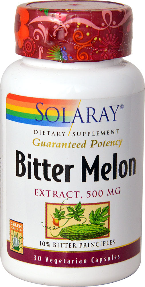 Solaray Bitter Melon Extract -- 500 Mg - 30 Vegetarian Capsules
