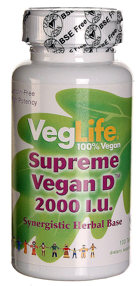 VegLife Vitamin D-2, Supreme Vegan, 100 Tablets