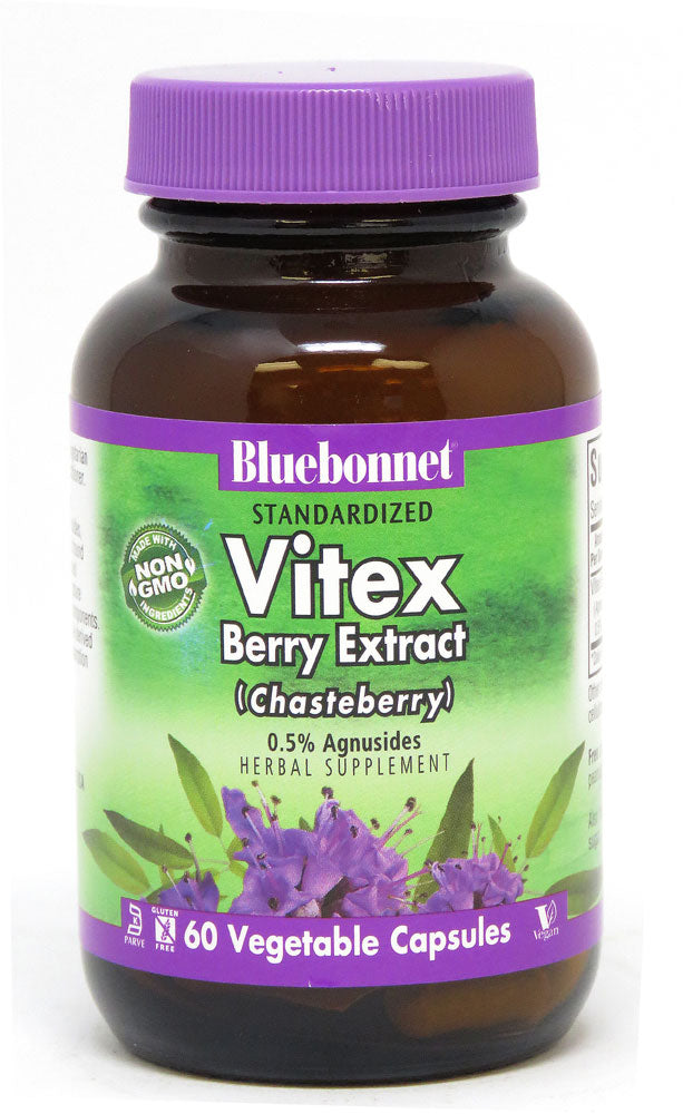 Bluebonnet Nutrition Vitex Berry Extract, 60 Vegetable Capsules