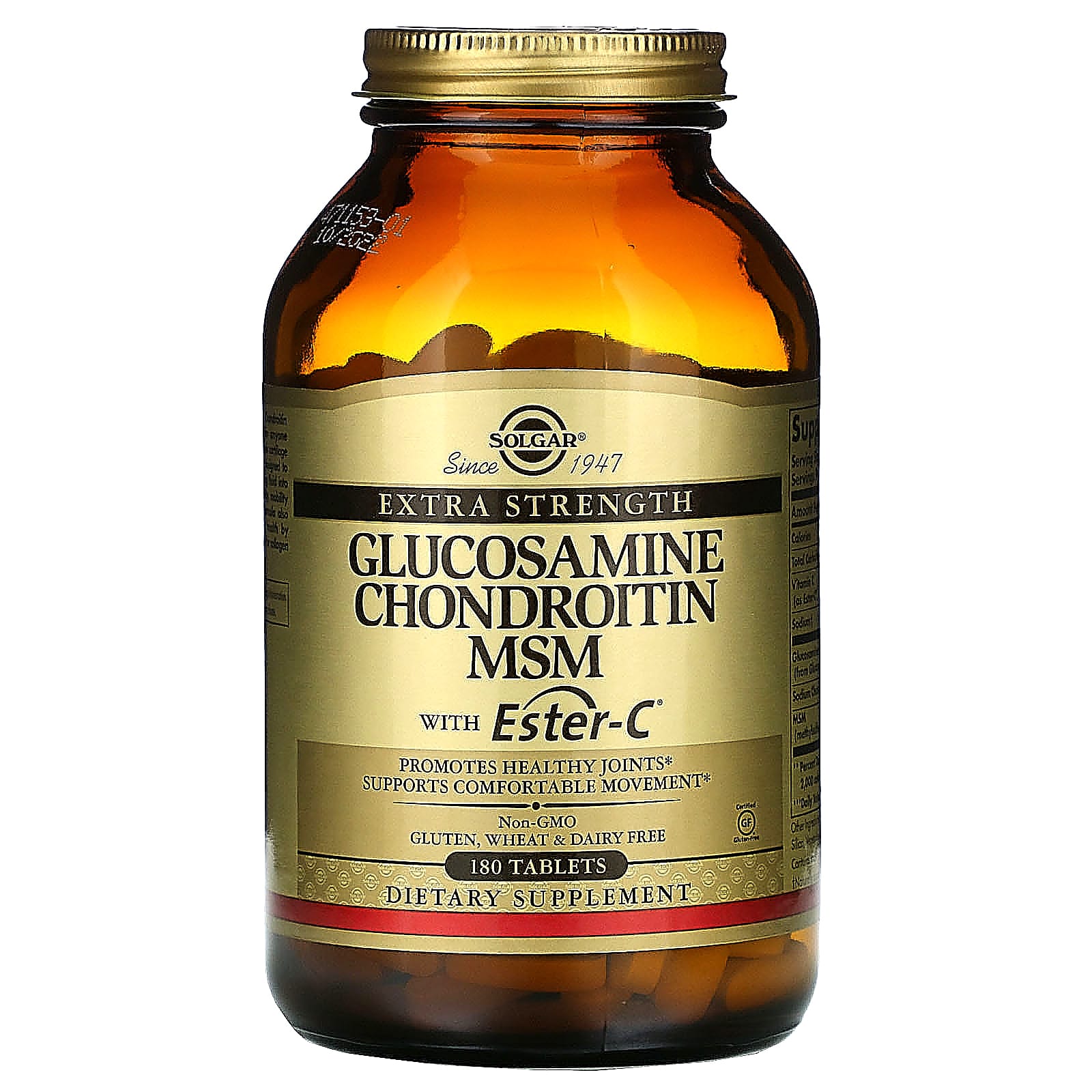 Solgar Extra Strength Glucosamine Chondroitin MSM With Ester-C 180 Tablets
