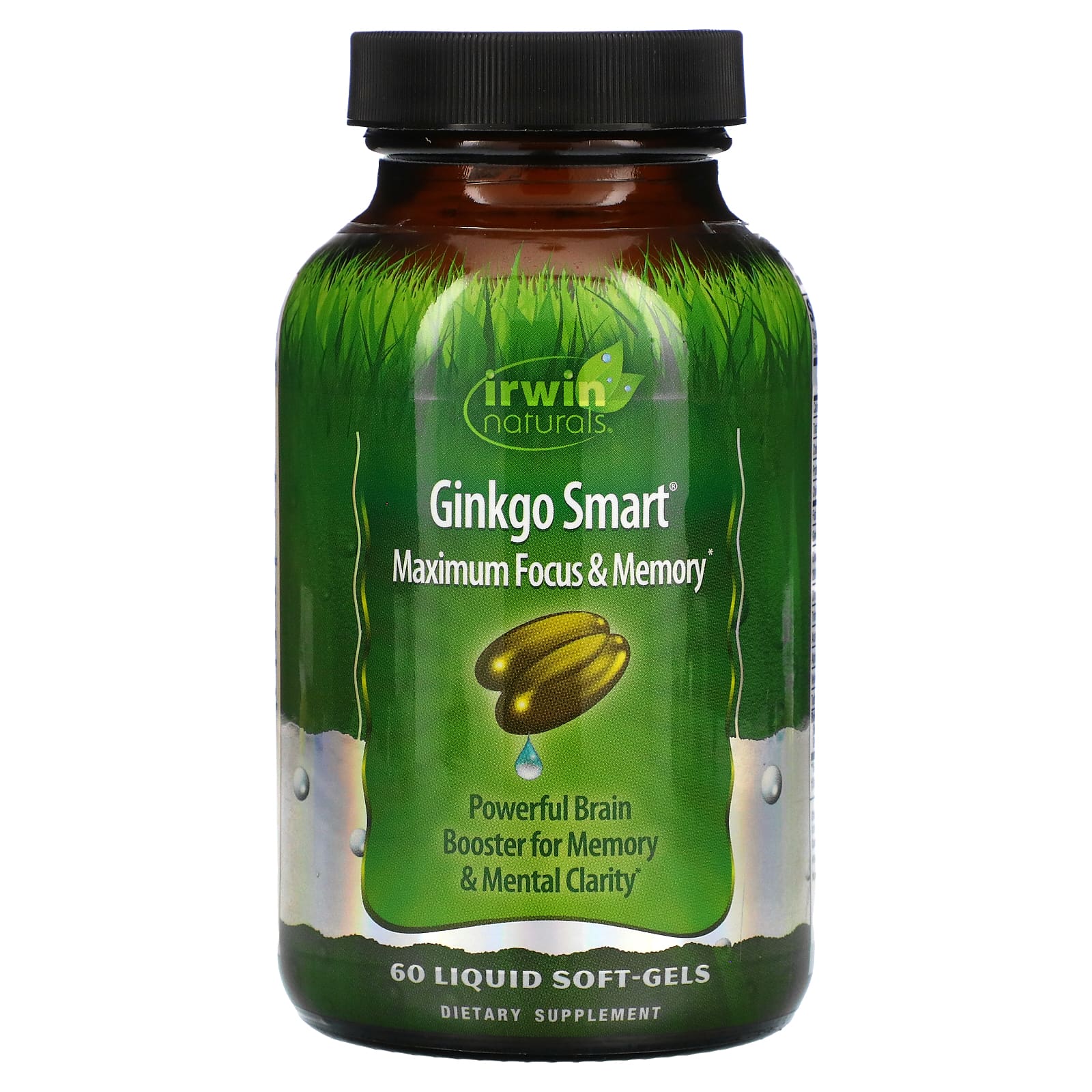 Irwin Naturals Ginkgo Smart Maximum Focus & Memory Dietary Supplement Liquid Softgels - 60ct