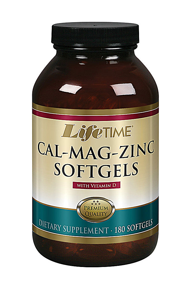 Lifetime Calcium Magnesium Zinc 180 Softgels By Life Time Nutritional Specialties