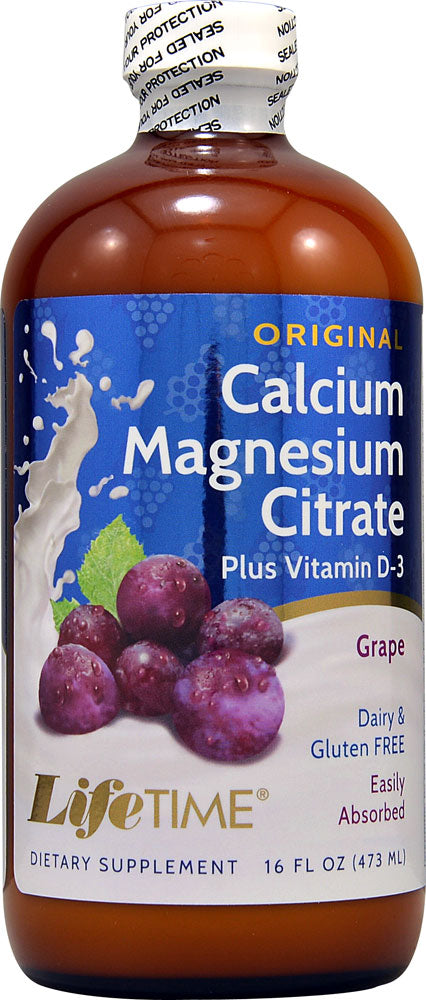 Lifetime Liquid Calcium Magnesium Citrate Grape, 16 Oz, From Vitamins