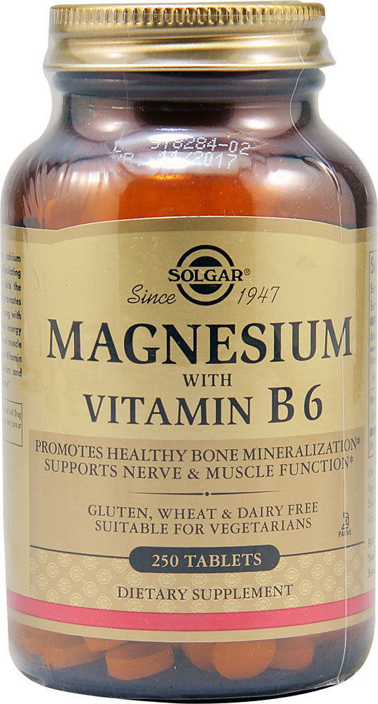 Solgar Magnesium Vitamin B6 Tablets 250ct