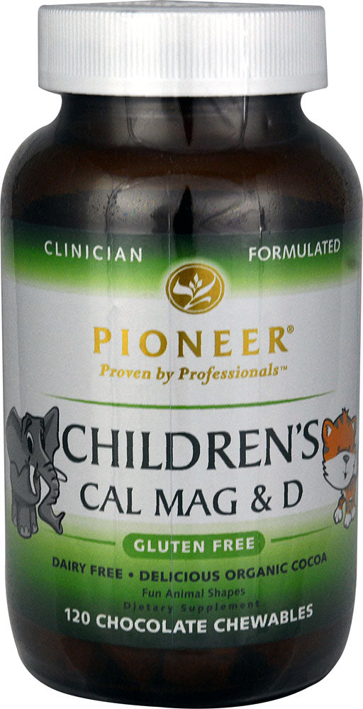 Pioneer Nutritional Formulas, Children's Cal Mag & D, Chocolate Flavor, 120 Veggie Chewables