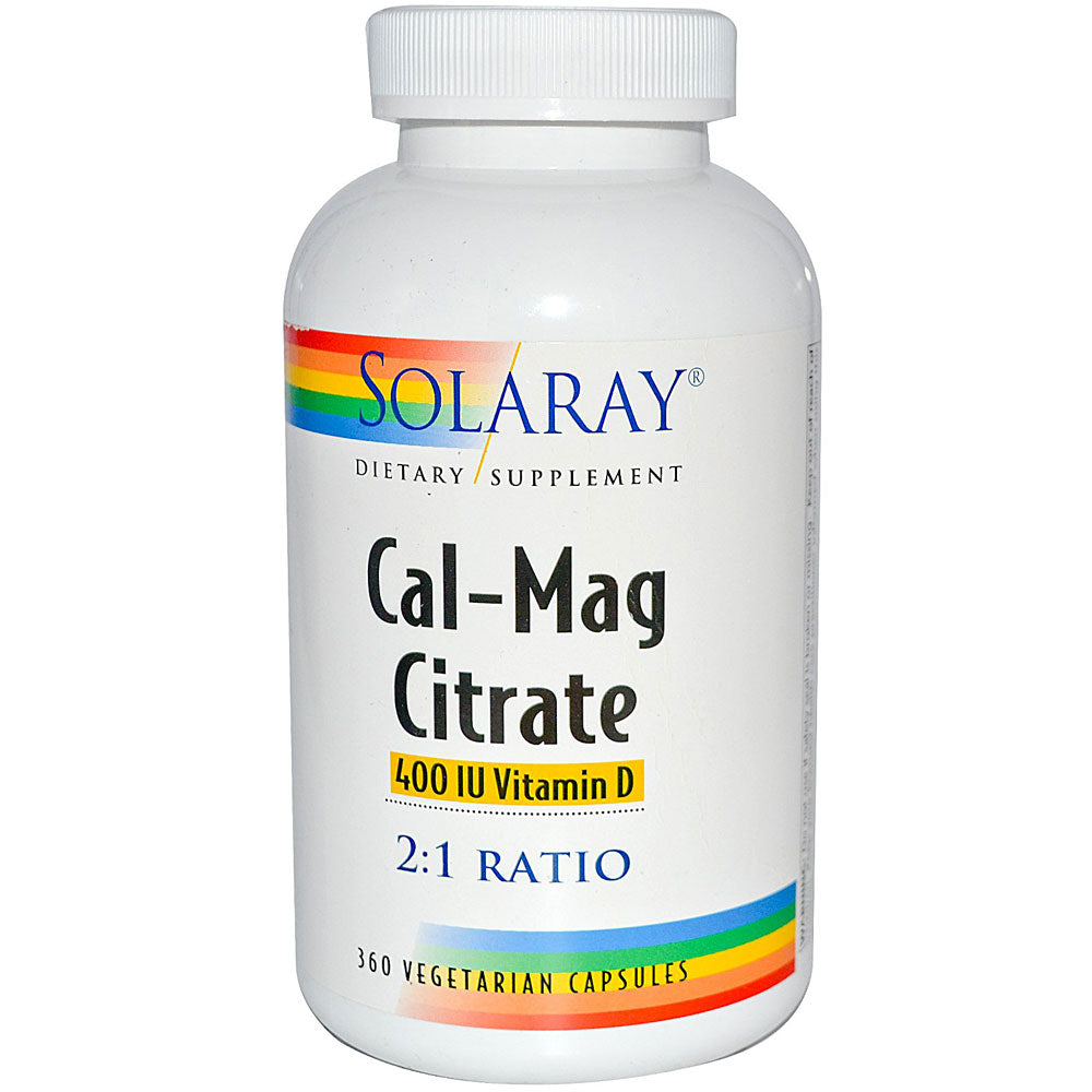 Solaray Cal-Mag Citrate With Vitamin D 2:1 Ratio -- 360 VegCaps