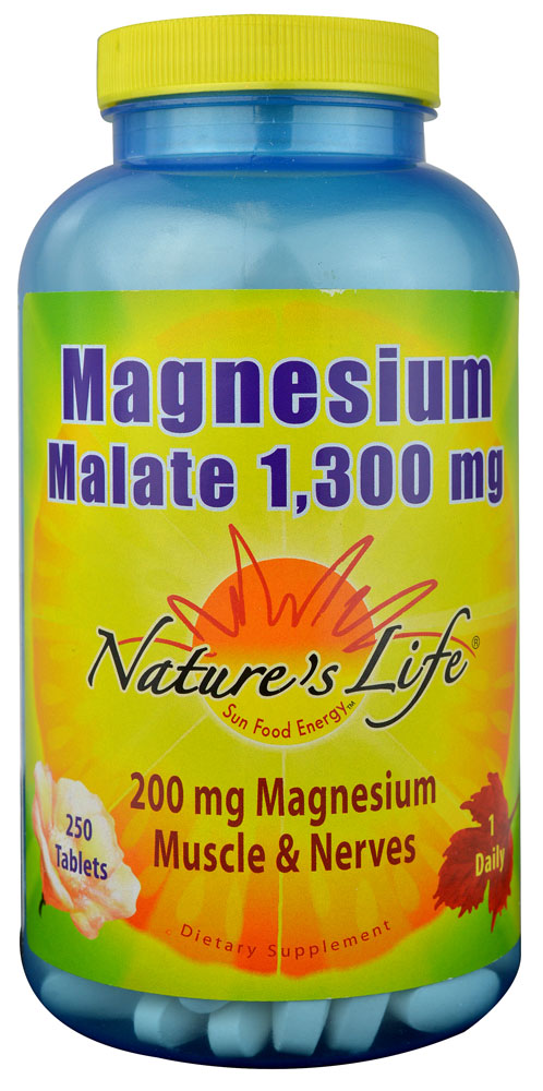 Nature's Life Magnesium Malate -- 1300 Mg - 250 Tablets