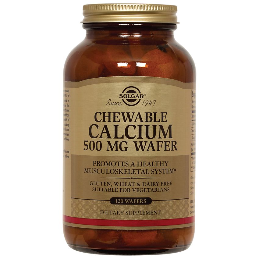 Solgar Chewable Calcium, 500 Mg, 120 Wafers