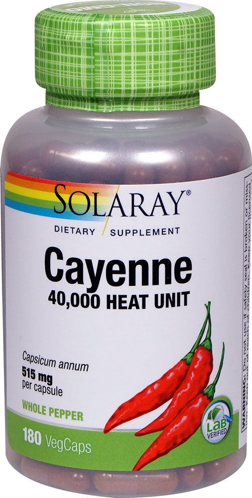 Solaray Cayenne 515 Mg - 180 Capsules