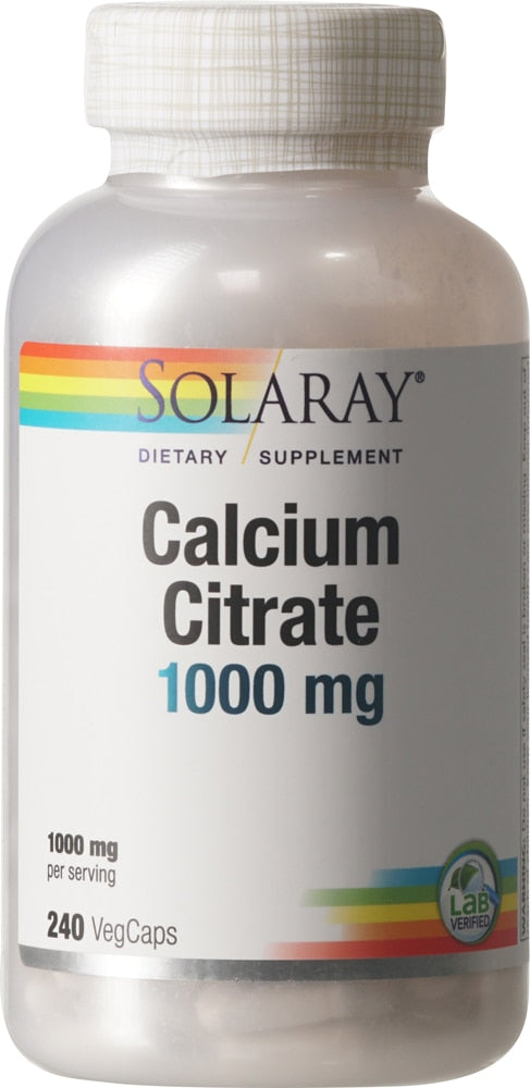 Solaray Calcium Citrate, 240 Capsule