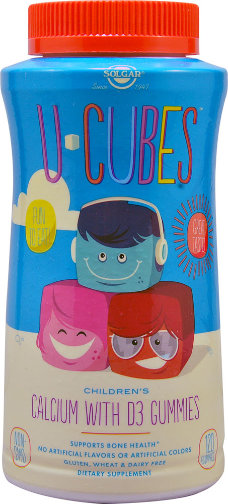 Solgar U Cubes Children's Calcium With D3 -- 120 Gummies