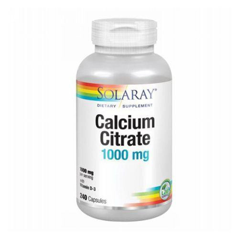 Solaray Calcium Citrate With Vitamin D-3, 1, 000 Mg, 240 Capsules