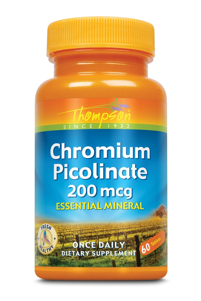 Thompson Chromium Picolinate, 200 Mcg, 60 Tablets, From Nutritional