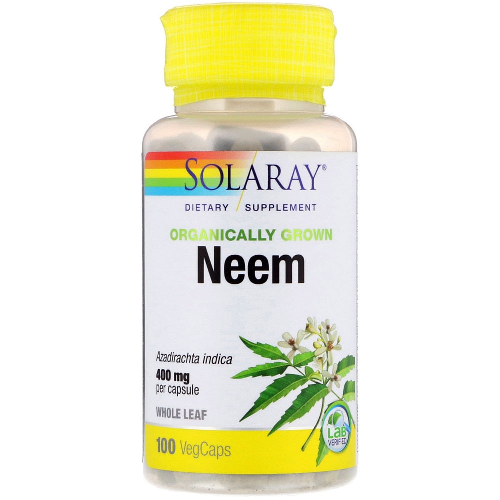 Solaray Organically Grown Neem Leaf, 100 VegCaps