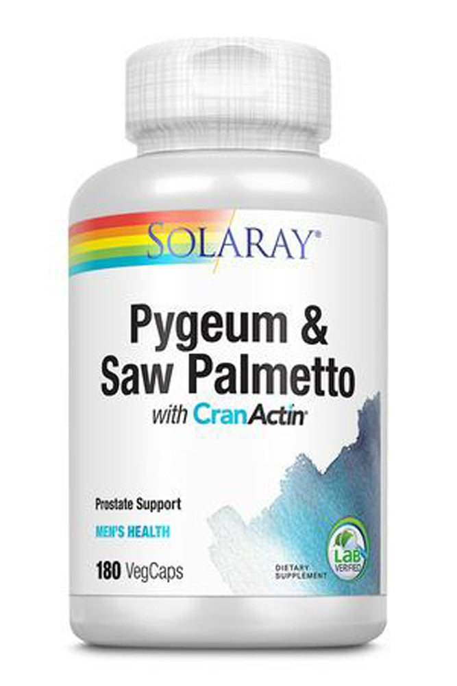Solaray Pygeum & Saw Palmetto, 180 Capsules [Health And Beauty]