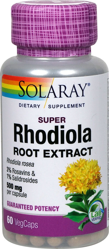 Solaray Super Rhodiola Root Extract -- 500 Mg - 60 VegCaps
