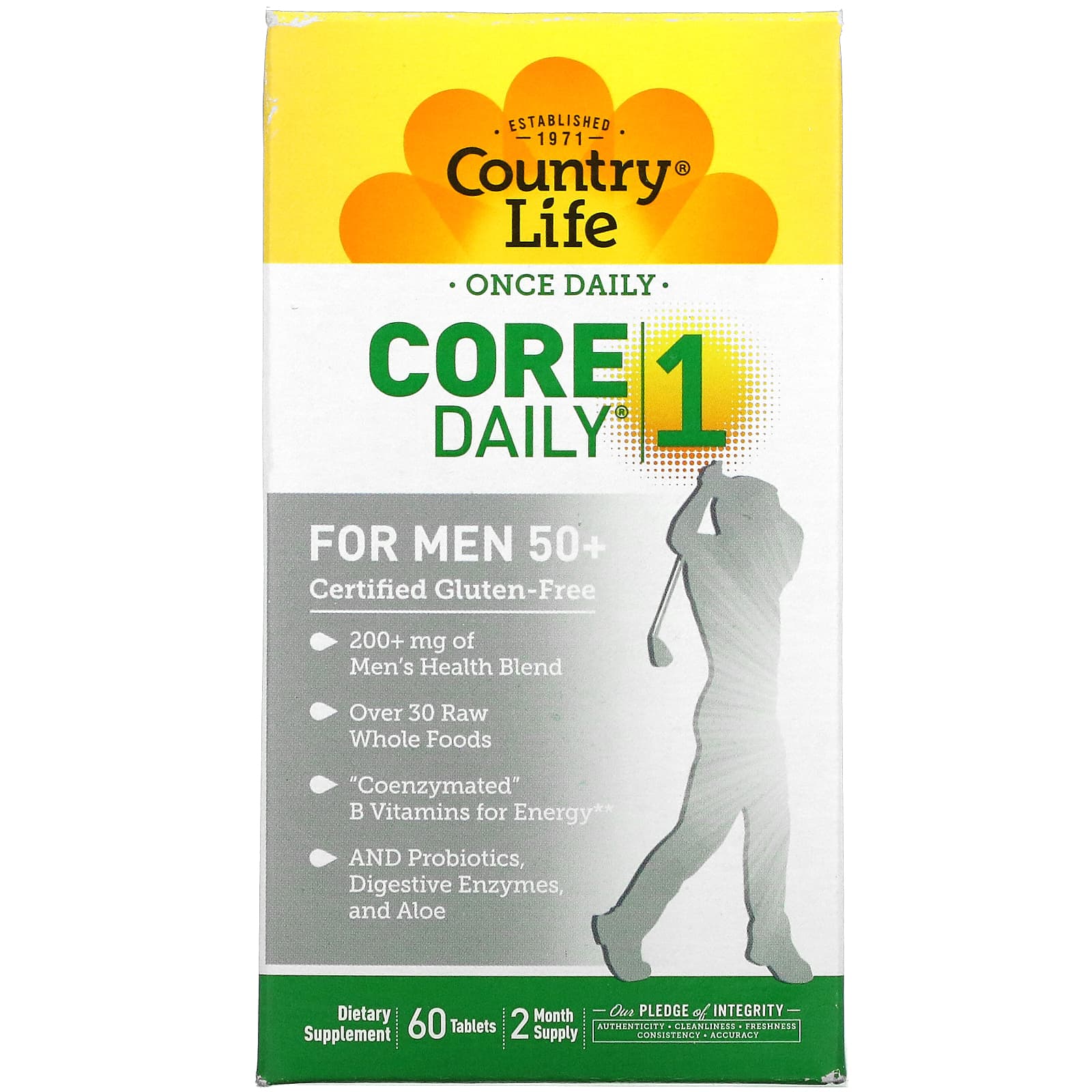 Country Life Core Daily One For Men 50 Plus 60 Tabs
