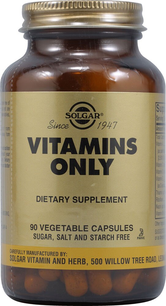 Solgar Vitamins Only Vegetable Capsules 90 V Caps