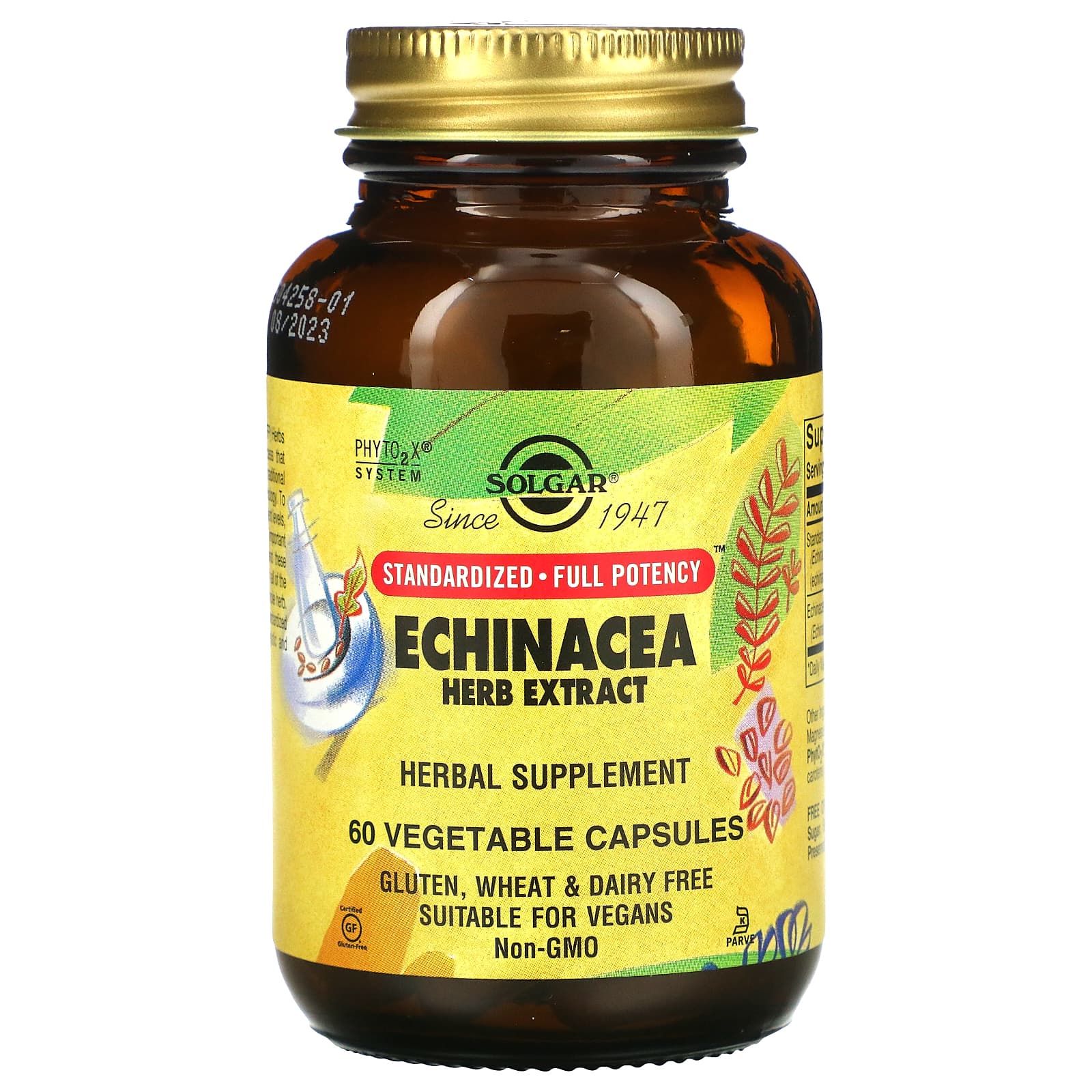 Solgar Echinacea Herb Extract, 60 Vegetable Capsules