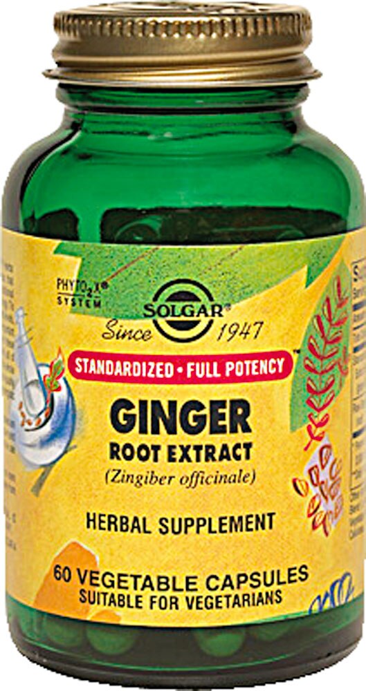 Solgar SFP Ginger Root Extract Vegetable Capsules 60 V Caps