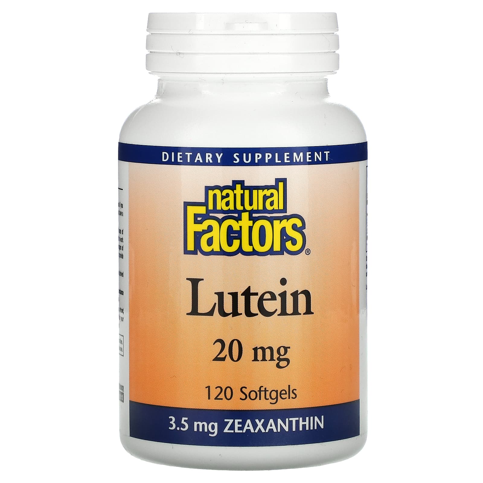 Natural Factors Lutein 20 Mg (with Zeaxanthin 3.5 Mg)