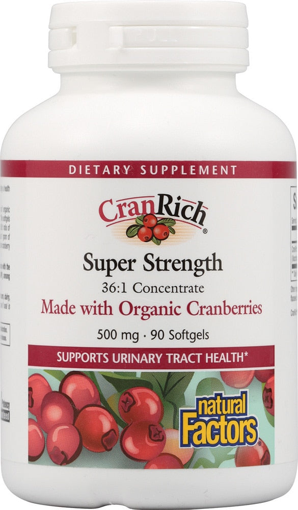 Natural Factors CranRich Super Strength Cranberry Concentrate 500 Mg ORGANIC