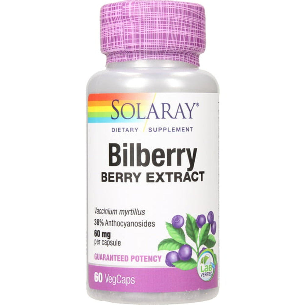 Solaray Bilberry Berry Extract 60 Mg