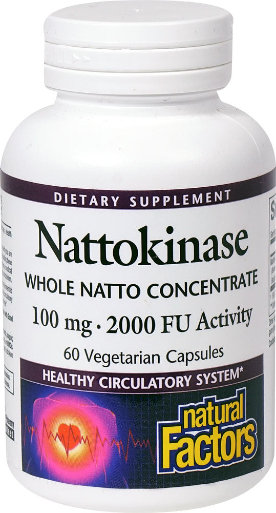 Natural Factors Nattokinase, 100 Mg, 60 Vegetarian Capsules