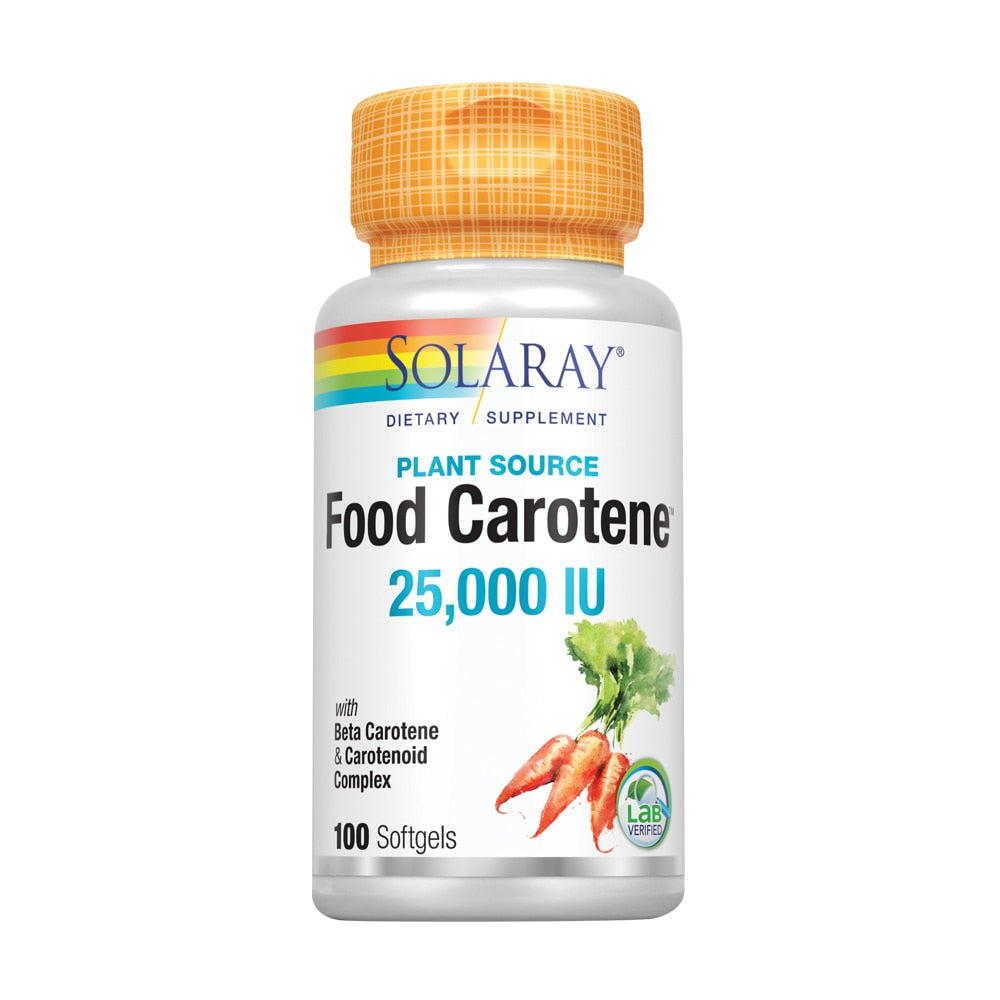 Solaray Plant Source Food Carotene -- 25000 IU - 100 Softgels