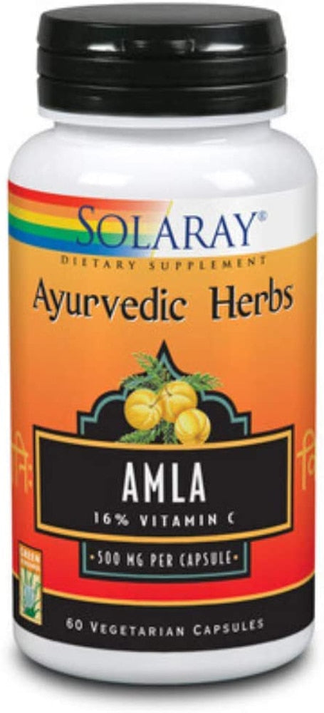 Solaray Ayurvedic Herbs Amla Dietary Supplement -- 500 Mg - 60 Vegetarian Capsules