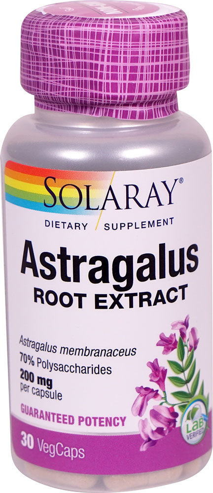 Solaray Astragalus Root Extract 200 Mg 30 Vegetable Capsules