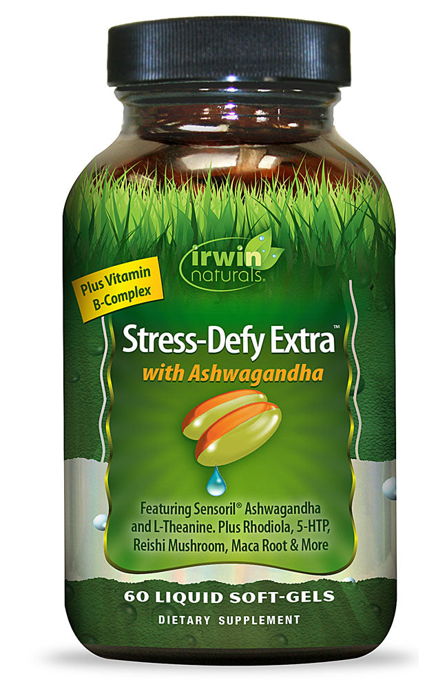 Irwin Naturals Stress-Defy Extra With Ashwagandha -- 60 Liquid Softgels