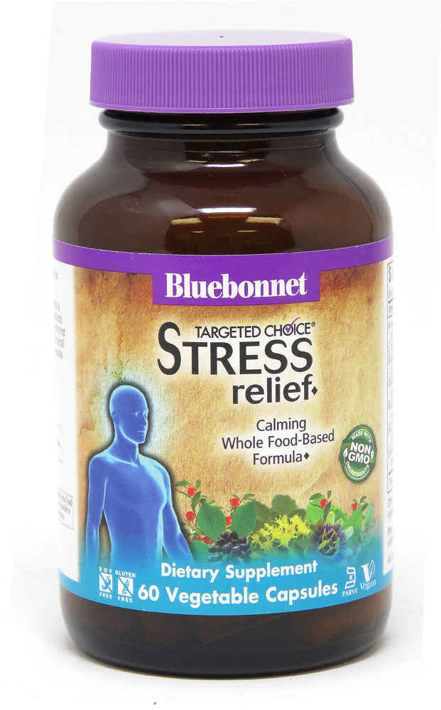 Bluebonnet RELIEF Targeted Choice Stress Relief, 60 Vegetarian Capsules