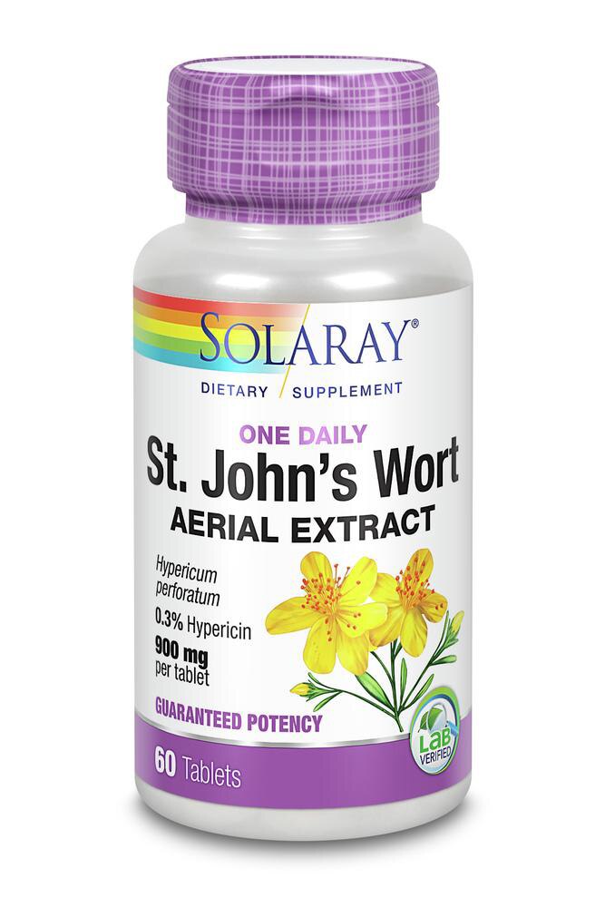 Solaray St. John's Wort, One Daily, 60 Tablets