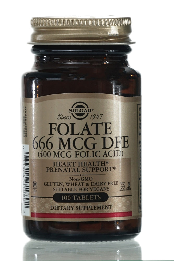 Solgar Folacin Folic Acid 400 Mcg 100 Tablets