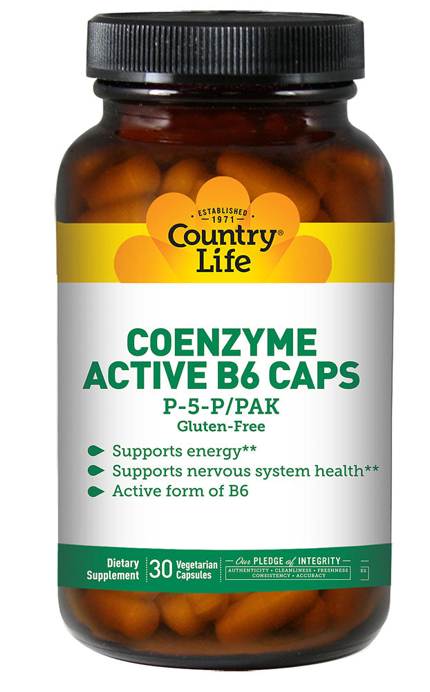 Country Life Coenzyme Active B 6 Caps 50 Mg, 30 Capsules