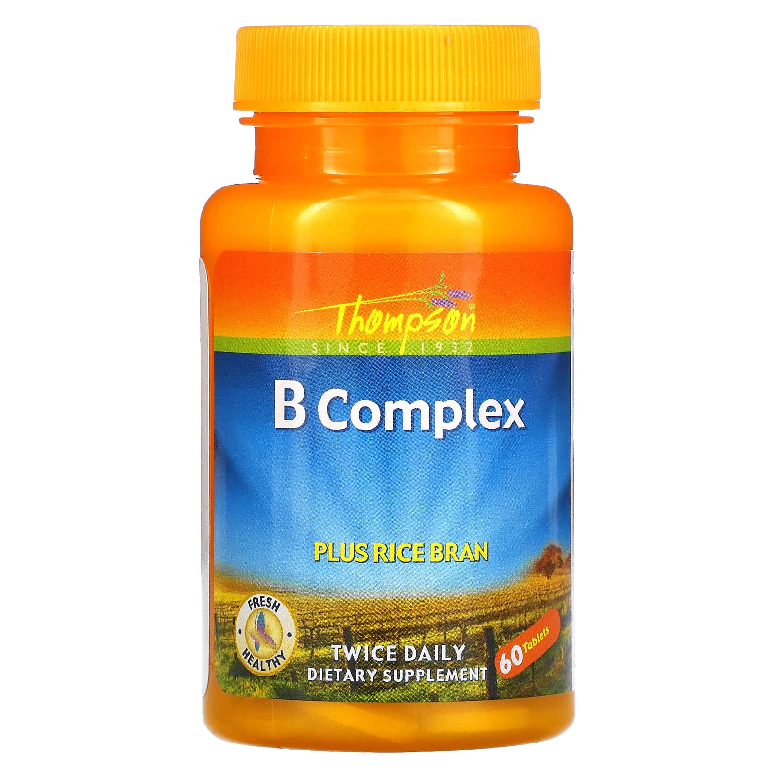 Thompson B Complex, Plus Rice Bran, 60 Tablets, From Nutritional