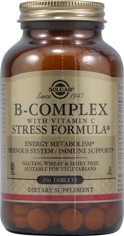 Solgar B-Complex With Vitamin C Stress Formula -- 250 Tablets