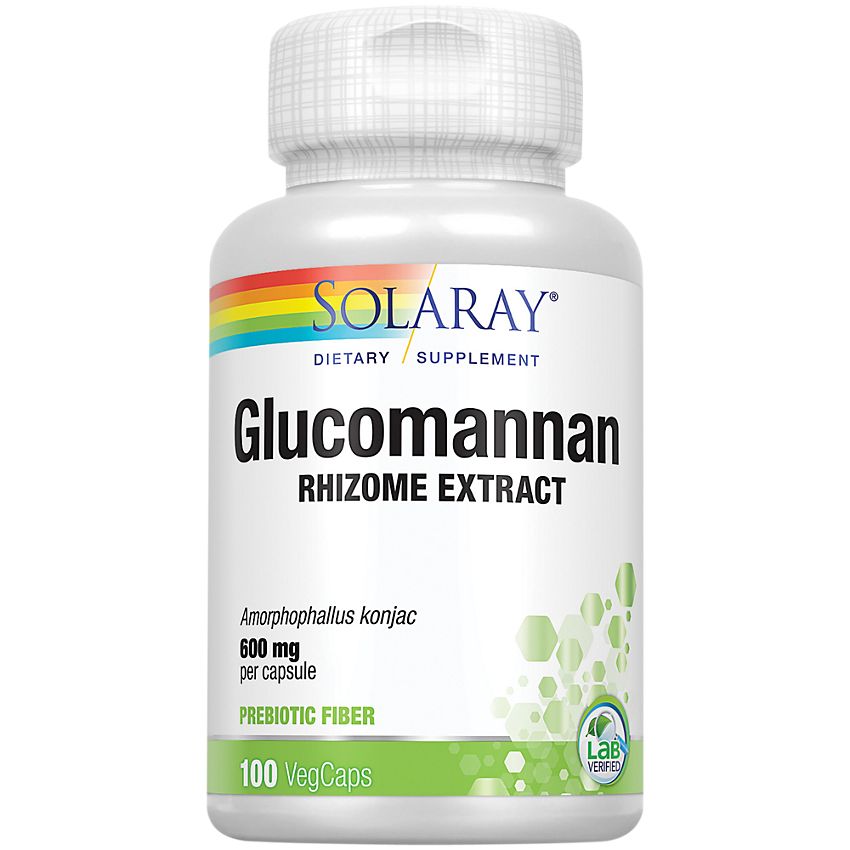 Solaray Glucomannan -- 600 Mg - 100 Vegetarian Capsules