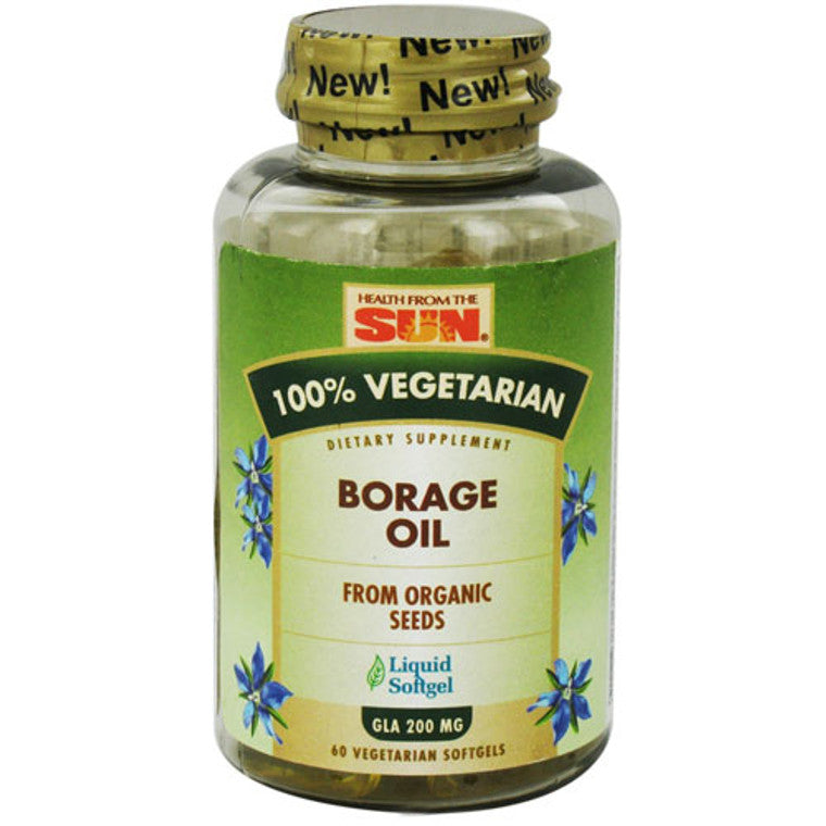 Health From The Sun 100% Vegetarian Borage Oil Liquid Soft Gels